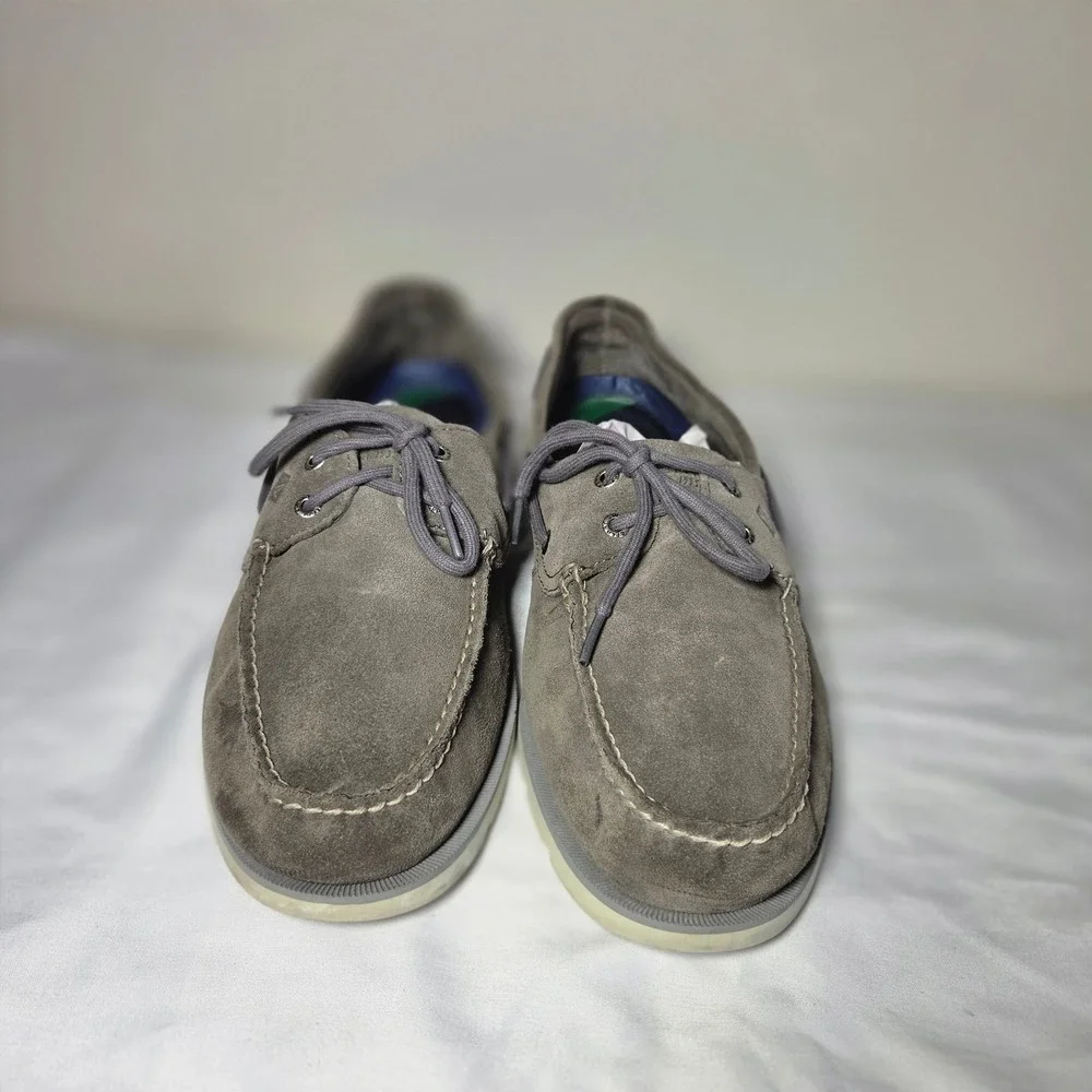 Sperry Top-Sider Mens 13M Grey Suede Boat Shoes Loafers 0199208